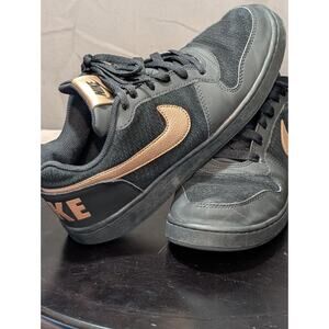 Nike Shoes Womens 10 Black Rose Gold Court Borough Low Prem Trainers 861533 002